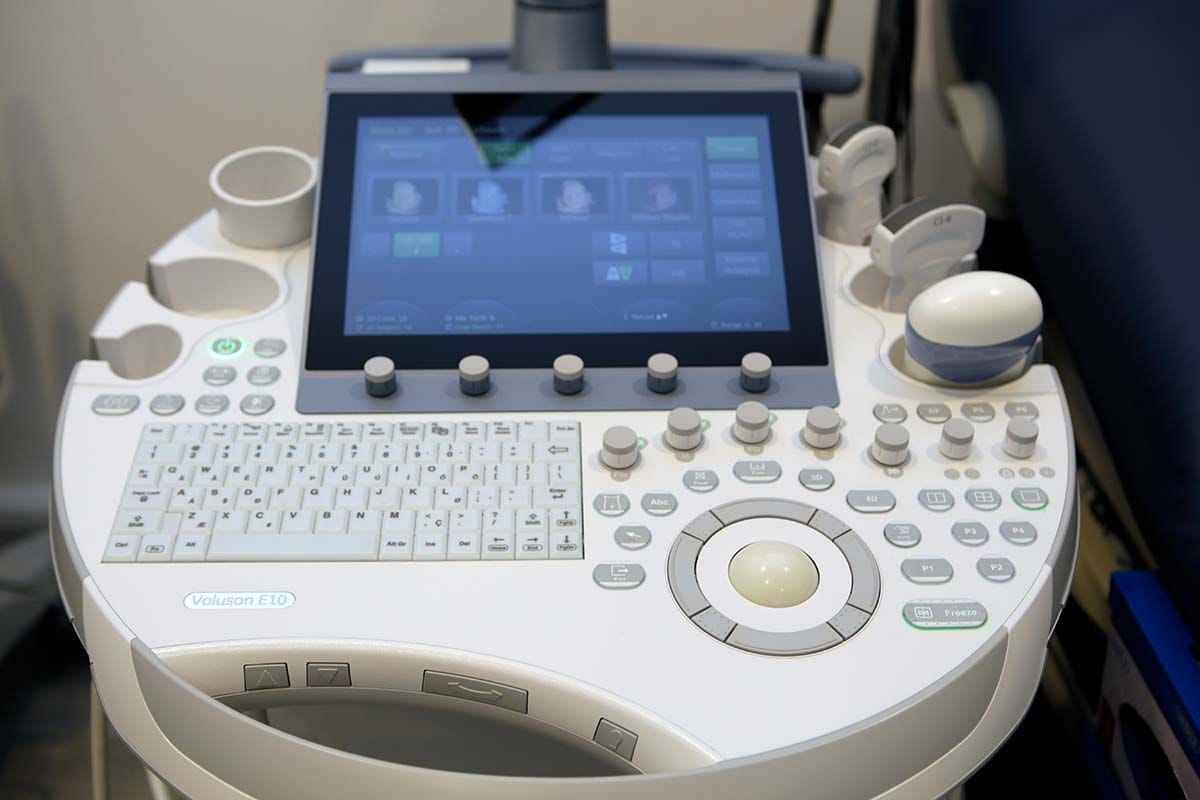 Ultrasound machine used for gynaecological pelvic scans at London Pregnancy Clinic