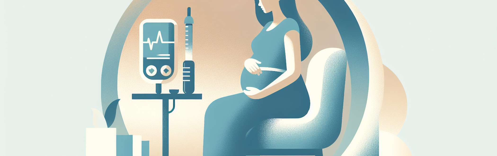 Pregnant woman testing blood sugar levels for gestational diabetes monitoring