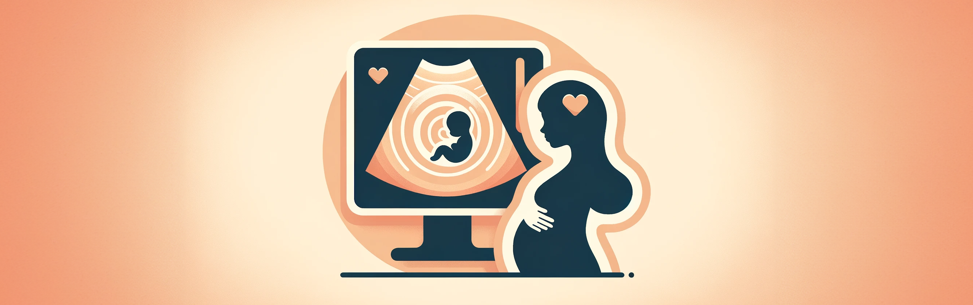 Graphic of Week 5 of pregnancy. An illustration of a baby in the ultrasound machine.