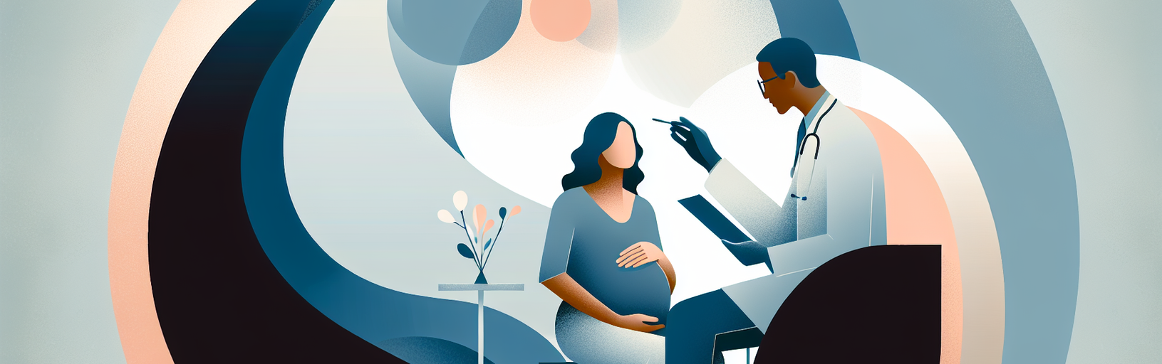 Pregnant woman consulting with healthcare professional about NIPT screening options